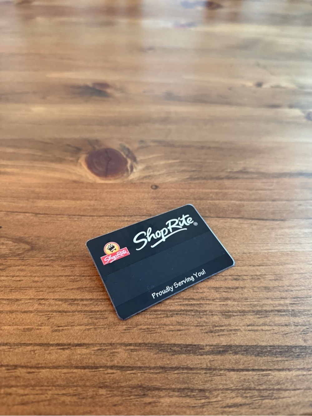 ShopRite Black name tag card